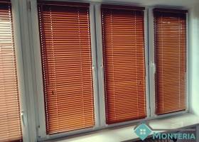 Żaluzje Drewniane Lamele 25mm montowane do listwy przyszybowej
